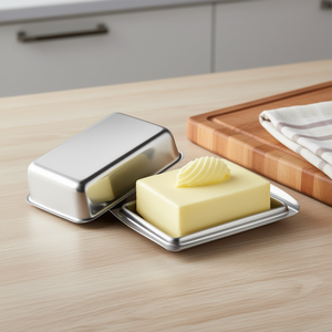 KCHENPROFI Plateau à beurre 165x120x50mm en acier inoxydable avec couvercle pour la cuisine - Product Image 3