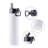 Gobelet isotherme personnalisé en acier inoxydable de 22 oz, portable, anti-fuite, pour sublimation, avec poignée