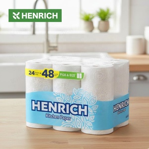 Henrich papier toilette 2 plis recyclé Eco bambou papier hygiénique doux absorbant salle de bain rouleau scattly marque usine en gros - Product Image 2