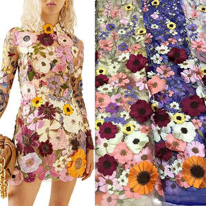 <span class=keywords><strong>Tela</strong></span> de <span class=keywords><strong>Tul</strong></span> con Encaje Floral 3D en Color Blanco, Precio al <span class=keywords><strong>por</strong></span> Mayor, Bordado <span class=keywords><strong>por</strong></span> <span class=keywords><strong>Metros</strong></span> - Product Image 1