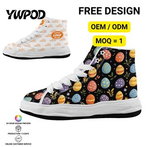 Zapatos de Lona Ligeros con Cordones, Retro, Personalizados OEM/ODM, para Hombre y Mujer, Tema de Pascua FN039-26009026-1 - Product Image 1