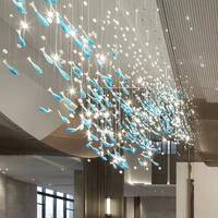 Lustres et lampes suspendues modernes de grande taille pour hall d'hôtel, de nombreux modèles en forme de poisson