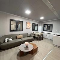 Villa en acier modulaire de luxe, 20 pieds, 2 étages, extensible, 4-6 chambres, cuisine complète, salle de bain, mobile et pliable
