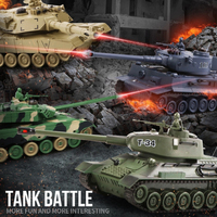 1:32 Ölçekli M1A2 Küçük Tank Simülasyonu Uzaktan Kumandalı Askeri Muharebe Tankı Oyuncak Işıklı ve Sesli 50M Menzilli Otomatik Dönüş