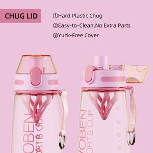 Botella de Agua Deportiva con Tapa de Chug, Fácil de Limpiar, Sin Piezas Adicionales, Tapa Antiderrames y Agitador Incorporado, Botella de Hidratación Portátil - Product Image 4