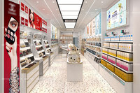 Mostrador de Tienda Minorista con Iluminación LED Ecológica 13-ZMeS005, Nuevo Diseño, Vitrina de Exhibición para Tienda de Cosméticos K-beauty