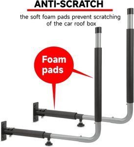 Paire <span class=keywords><strong>de</strong></span> barres <span class=keywords><strong>de</strong></span> <span class=keywords><strong>toit</strong></span> latérales/murales en aluminium, pliables et télescopiques, hauteur max. 52 cm, capacité <span class=keywords><strong>de</strong></span> charge max. <span class=keywords><strong>50</strong></span> <span class=keywords><strong>kg</strong></span>/110 lb - Product Image 3