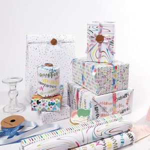 Wholesale 80g <b>Birthday</b> Polka Dots and Fluorescence Art <b>Paper</b> Tissue 43*300cm Gift Luxury Custom Packaging <b>Wrapping</b> <b>Paper</b> <b>Roll</b> - Product Image 5