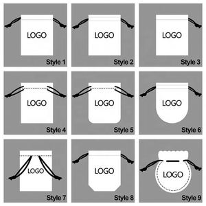 Sac à chaussures/pochette anti-poussière en coton biologique personnalisé avec logo sur mesure de luxe - Product Image 3