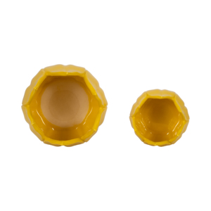 Vasi in ceramica a forma di petalo, design tulipano giallo, vasi da fiori per interni ed esterni, contenitori decorativi per piante da giardino, set di due. - Product Image 6