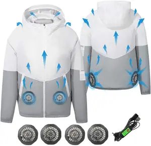 AQTQ अनुकूलित LogoPrinting ठंडा जैकेट वातानुकूलित कपड़े लंबी आस्तीन खेल जैकेट
