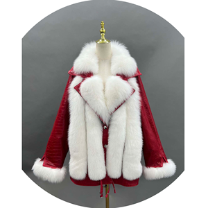 Style personnalisé Grande Taille En Cuir Véritable Croc Véritable Fourrure De Renard Veste Femmes Manteau De Fourrure En Cuir - Product Image 1