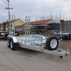 Remorque d'excavatrice de voiture de capacité de charge de 1-8 tonnes Châssis galvanisé Remorque d'excavatrice à quatre roues à <span class=keywords><strong>double</strong></span> <span class=keywords><strong>essieu</strong></span> Usine originale - Product Image 2