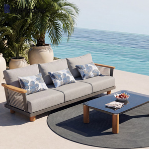 China Manufacturer Aluminum Terrace Patio Hotel Gardening Furniture Set <b>Outdoor</b> with <b>Cushion</b> Bp-8663 <b>Waterproof</b> Fabric - Product Image 4