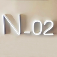 Lettres de signalisation lumineuses minimalistes personnalisées, rétroéclairées, en acrylique, avec logo LED pour les entreprises, les bijouteries, les magasins de marque