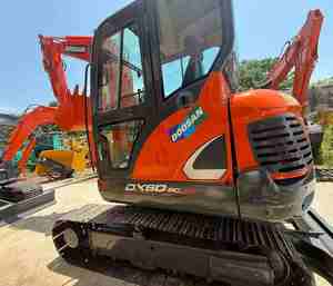 รถขุดขนาดเล็ก Doosan DX60 6 ตัน แบบไฮดรอลิก ยี่ห้อ Yanmar เกียร์คุณภาพสูง เครื่องจักรก่อสร้างมือสองคุณภาพดี มาตรฐาน EPA&CE - Product Image 4