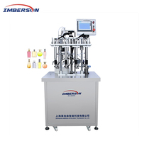 Machine de remplissage de parfum manuelle et automatique à 4 buses avec écran tactile PLC, remplisseuse de liquide haute précision pour flacon pulvérisateur de parfum