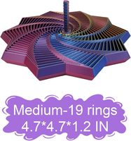 Juguetes Sensoriales Impresos en 3D de Material PLA, Juguetes Antiestrés con Diseño Espiral en Espiral, Torre Hexagonal Fractal