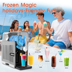AOJA No se necesita hielo Máquina para hacer granizados mágicos con función de autolimpieza <span class=keywords><strong>Mini</strong></span> máquina para hacer helados para fiestas infantiles Use Slushy Maker - Product Image 5