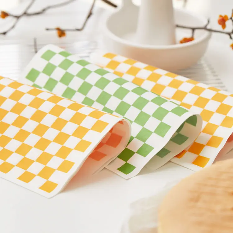 Papel criativo para fritar lanches, almofada à prova de óleo e absorvente de óleo, papel descartável para assar