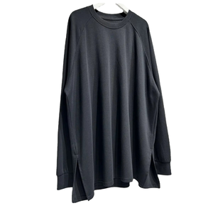 Men's Oversized Long Sleeve <b>Raglan</b> T-Shirt Solid Color O-Neck Casual Jersey Cotton <b>Top</b> - Product Image 2