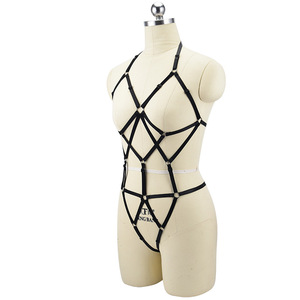 Le donne Del Corpo Harness Punk di Goth <span class=keywords><strong>BDSM</strong></span> Elastico Regolare Scava Fuori <span class=keywords><strong>Lingerie</strong></span> Sexy Harness <span class=keywords><strong>Lingerie</strong></span> Bondage Fetish Gabbia Del Reggiseno Della Biancheria - Product Image 4