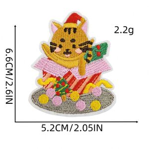 New Iron on Embroidered Christmas Snowman Gloves White Bear Penguins Patch for Clothing <b>Hat</b> <b>Bag</b> Decoration - Product Image 3