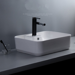 De alta calidad de baño Rectangular con <span class=keywords><strong>grifo</strong></span> <span class=keywords><strong>lavabo</strong></span> agujero baño fregaderos de cerámica - Product Image 5