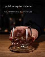 Verre à whisky sans pied et sans couvercle, style japonais, en cristal, motif Mont Fuji, pour usage domestique, commande directe