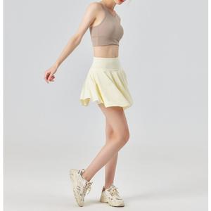 Wholesale Women's Layered Ruffle Mini Tennis Skirt with Side Pockets & Built-in Shorts Quick Dry Breathable Athletic Golf Skirt - Product Image 4