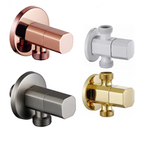 Robinet d'angle en laiton pour toilettes, bidet, chauffe-eau, accessoires de salle de bain, robinet d'arrêt pour lavabo, robinet d'arrivée mural
