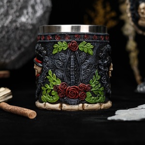 Tazas Creativas y Únicas con Diseño de Fantasma, Taza de Matrimonio con Esqueleto de Halloween, Taza de Cerveza y Café de Acero Inoxidable, Taza de Pareja con Calavera 3D de Resina - Product Image 3