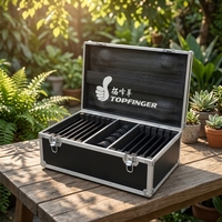 Base Plate Topfinger – Promotion Spéciale : Flight Case en Aluminium Noir Thermolaqué de Haute Qualité pour Événements, Style Européen, Transport Facile