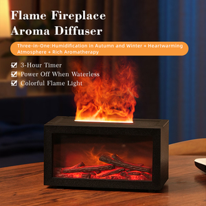 Simulation Flame Mini Aroma Machine Seven Color Lights Aroma <b>Diffuser</b> Fireplace Humidifier Essential <b>Oil</b> Fireplace <b>Diffuser</b> - Product Image 3