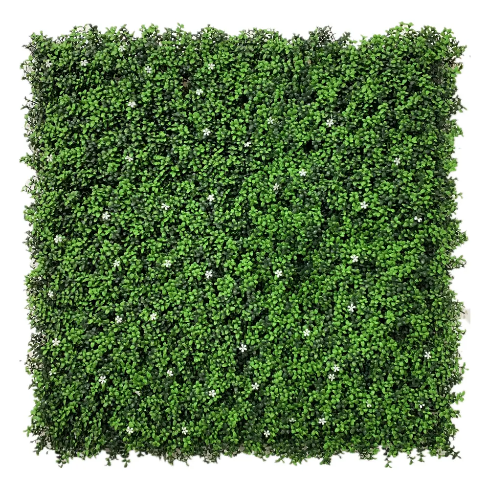 Wholesale 50*50cm Density 324 Outdoor Faux Foliage Plant Backdrop Hedge Green Grass Wall Artificial Vertical Garden