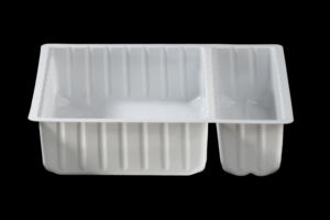 Échantillon disponible, grossiste OEM/ODM, plateau en plastique PET, 1 gobelet en plastique jetable pour aliments, 140*135*35mm - Product Image 2