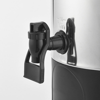 Ketel Air Dinding Ganda Komersial untuk Katering, Kapasitas 50 Cangkir Kopi, Pemanas Air 50 Liter, Bahan Stainless Steel