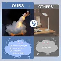 Lampe de nuit LED en forme de nuage, projecteur de ciel étoilé, lampe fusée astronaute, cadeau créatif pour enfants, décoration d'anniversaire, lumière d'ambiance pour la maison