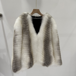 Cappotto Invernale da <span class=keywords><strong>Donna</strong></span> Elegante in Vera Pelliccia di Volpe Naturale Nuova <span class=keywords><strong>Moda</strong></span> all'Ingrosso - Product Image 5