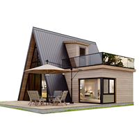 Cabane préfabriquée en forme de A triangulaire, maisons miniatures de 20 pieds, maison en acier en forme de A, maison triangulaire de luxe pour hôtels