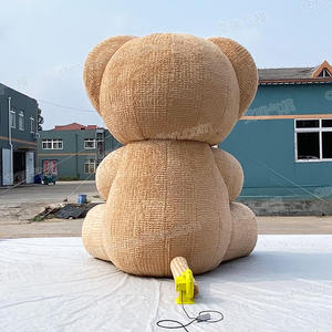 Sevgililer günü 4m sevimli şişme oyuncak ayı dekorasyon özel dev şişme karikatür ayı karakter - Product Image 4