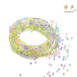 Perles de verre teintées à cœur souple 4mm 3mm 2mm, perles rondes en vrac pour la fabrication de colliers et bracelets DIY - Product Image 5
