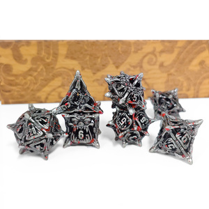 Gran oferta 2025, juego de dados <span class=keywords><strong>DND</strong></span> de Metal poliédrico personalizado de 7 piezas, venta al por mayor de fabricantes para juegos de rol <span class=keywords><strong>DND</strong></span> - Product Image 2