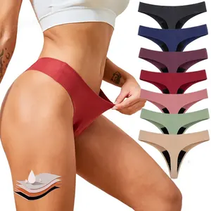 Wholesale Reusable Seamless 4 Layers Period Underwear Period Thong Culottess Menstruel Tanga Leakproof Thong Menstrual Panties