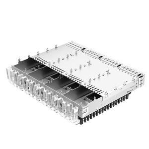 2170790-2 TE Compatible Trou traversant 1x4 Ports Light Pipe Cage SFP à ajustement serré avec dissipateur <span class=keywords><strong>de</strong></span> chaleur - Product Image 3