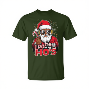 Camiseta I Do It For The Hos Afro Santa Christmas - Product Image 2