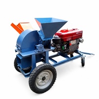 Broyeur de bois Shiitake Mushroom Farm CMX-420 sur remorque à deux roues, moteur diesel, diamètre de coupe max. 130 mm, MOQ 1 ensemble