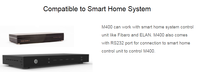 M400 jaringan Airplay Hi-Fi 12V, perangkat kontrol rumah pintar Multiroom penguat Audio 4 zona jaringan Airplay