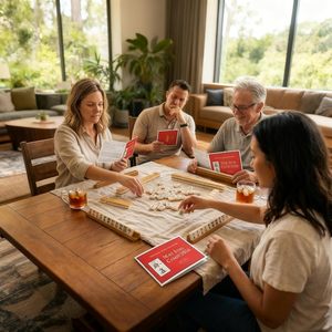 Kemasvar American Mahjong Score 2026: Carte di Riferimento a Stampa Grande, Mani Standard, Guida alle Regole Facile da Leggere, Confezione da 4 per Giocatori - Product Image 2