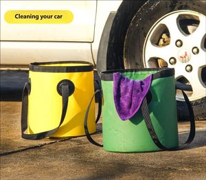 Cubo Plegable para Lavar de 10L de Capacidad para Camping y Pesca al Aire Libre, Material PVC 600D, Suministro Directo de Fábrica - Product Image 2